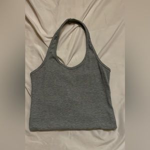 grey halter top